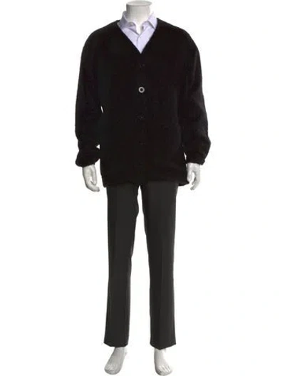 Pre-owned Our Legacy V-neck Long Sleeve Cardigan In Black