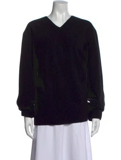 Pre-owned Our Legacy V-neck Long Sleeve Top In Blue