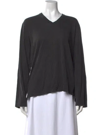 Pre-owned Our Legacy V-neck Long Sleeve T-shirt In Grey