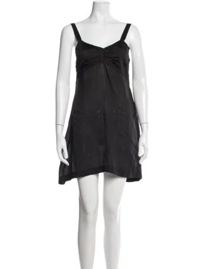 Pre-owned Our Legacy V-neck Mini Dress In Grey