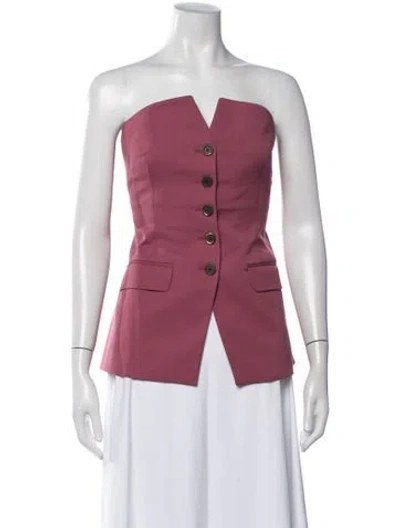 Pre-owned Our Legacy V-neck Sleeveless Button-up Top In Purple