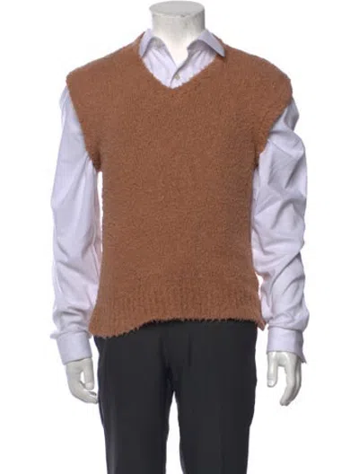 Pre-owned Our Legacy V-neck Sleeveless Sweater Vest In Brown