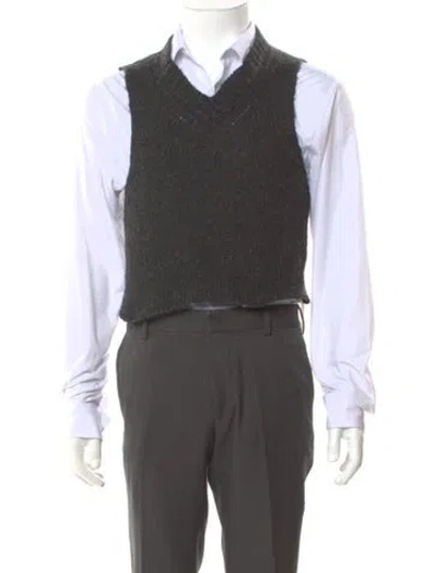 Pre-owned Our Legacy V-neck Sleeveless Sweater Vest In Gray