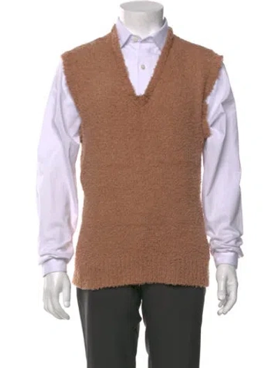 Pre-owned Our Legacy V-neck Sleeveless Sweater Vest In Neutral