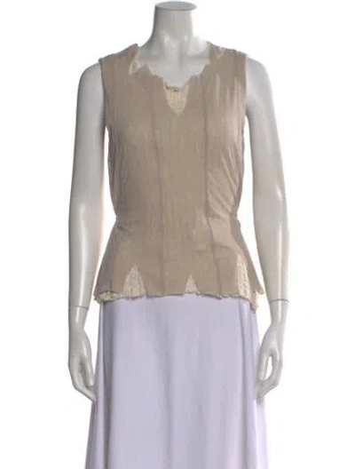 Pre-owned Our Legacy V-neck Sleeveless Top In Neutral