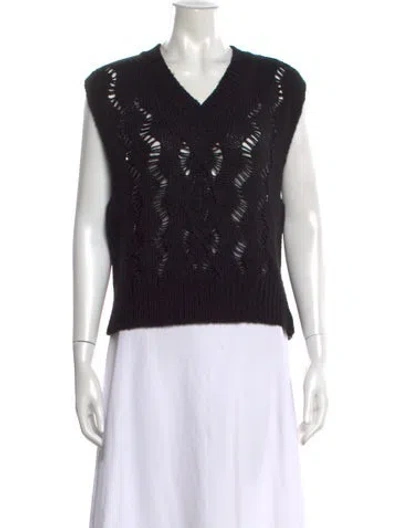 Pre-owned Our Legacy V-neck Sweater In Black