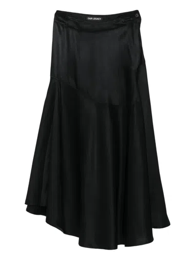 Our Legacy Waltz Asymmetric Skirt In Black
