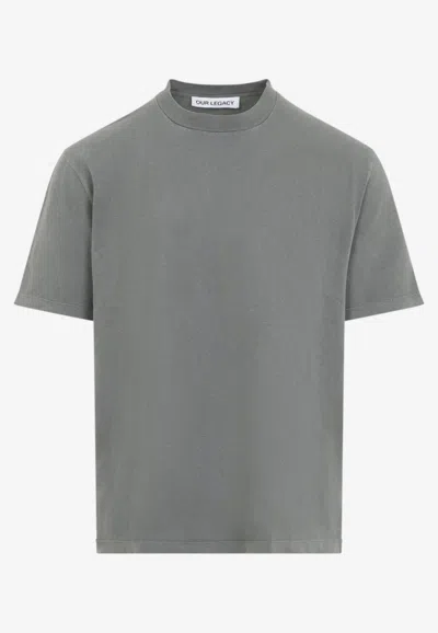 Our Legacy Washed Jersey Boxy T-shirt In Gray