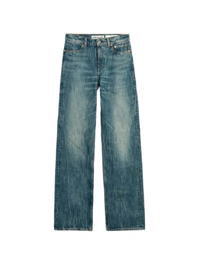 Our Legacy Faded Straight-leg Jeans In Green