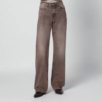 Our Legacy Wata Cut Jeans In Clay Breeze Wash In Animal Print