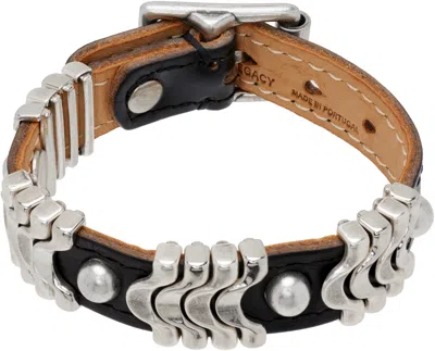 Our Legacy Wave Bracelet In Black