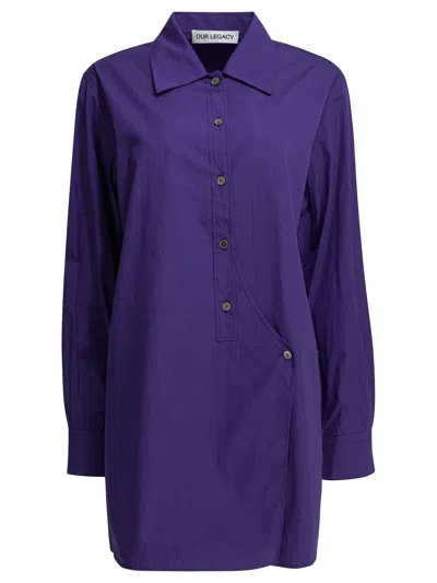 Our Legacy Wave Shirts Blue In Purple
