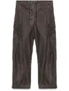 Our Legacy Way Straight-leg Shell Drawstring Cargo Trousers In Braun