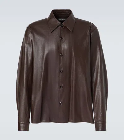 OUR LEGACY WELDING LEATHER OVERSHIRT