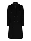 Our Legacy Oversize Double-breasted Coat Notched Lapels In Black