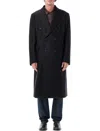 Our Legacy Double-breasted Coat "whale" In Black