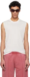 Our Legacy Breathe Cotton-jersey Tank Top In White Para Cotton