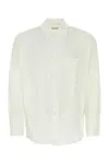 Our Legacy Off-white Coco Shirt With Point Collar And Mother Of Pearl Buttons In White