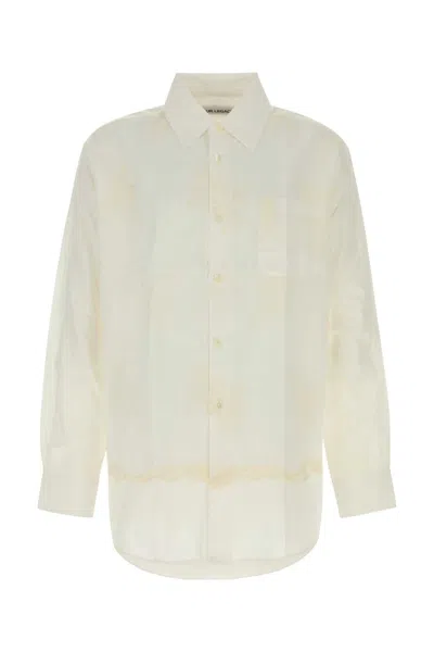 Our Legacy White Cotton Oversize Shirt In Neutral