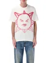 Our Legacy Box T-shirt Off White Cotton T-shirt With Graphic Sun Print - Box T-shirt
