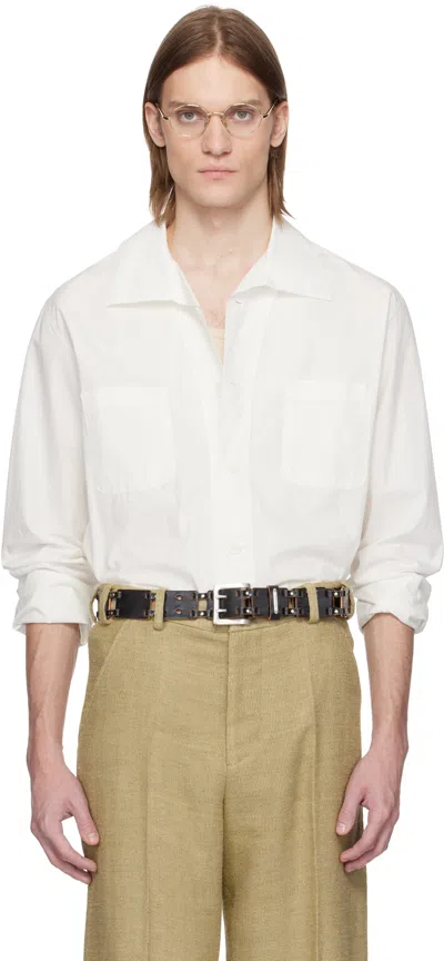 OUR LEGACY WHITE FUNNEL SHIRT