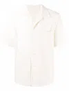 Our Legacy Textured-finish Short-sleeved Box Shirt In White