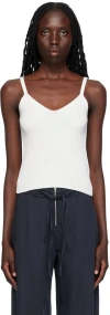 Our Legacy White V-neck Tank Top In Screen White Crispy