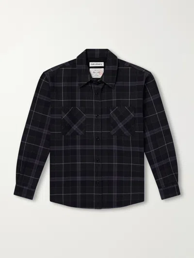 Our Legacy Whoppin Checked Cotton-flannel Shirt In Black