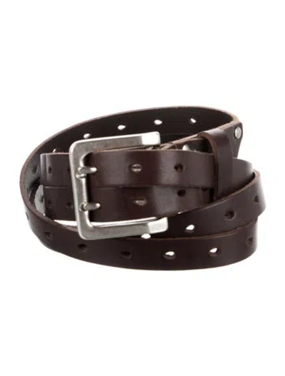 Pre-owned Our Legacy Wide Leather Belt In Brown