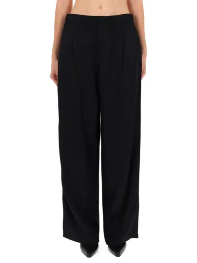 Our Legacy Wide-leg Black Trousers With Relaxed Fit And Clean Lines