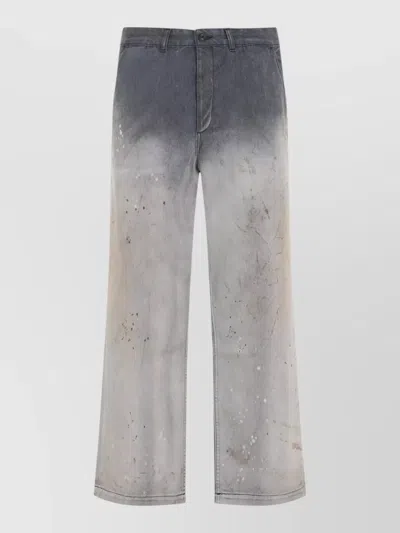 Our Legacy Wide Leg Denim Chino Back Pocket Beltloops In Gray