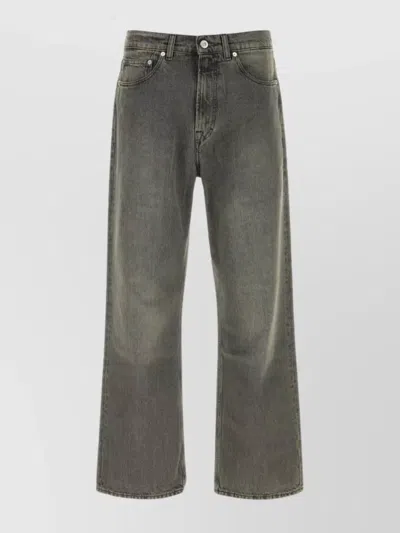 Our Legacy Wide-leg Denim Trousers Five-pocket Style In Gray