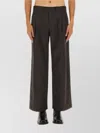 Our Legacy Wide Leg Trousers Elastic Waistband In Brown