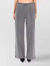 Our Legacy Wide-leg Trousers In Washed Organic Cotton With Zippered Pockets In Gray
