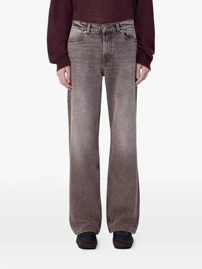 Our Legacy Wide-leg Five-pocket Jeans In Brown