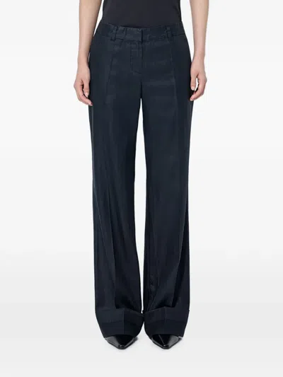 Our Legacy Wide-leg Tailored Trousers In Blue
