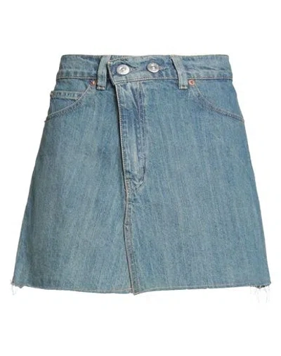 Our Legacy Woman Denim Skirt Blue Size 8 Cotton