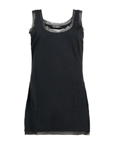 Our Legacy Woman Mini Dress Black Size 2 Cotton