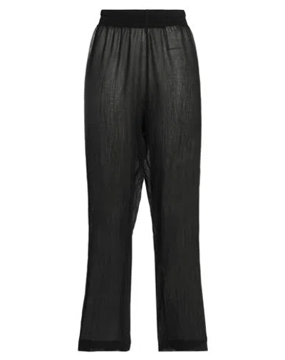 Our Legacy Woman Pants Black Size 20 Cotton, Rayon, Polyester