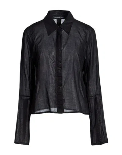 Our Legacy Woman Shirt Black Size 4 Cotton