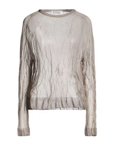 Our Legacy Woman Sweater Taupe Size 8 Silk, Metallic Fiber In Gray