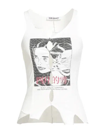 Our Legacy Woman T-shirt White Size 4 Cotton