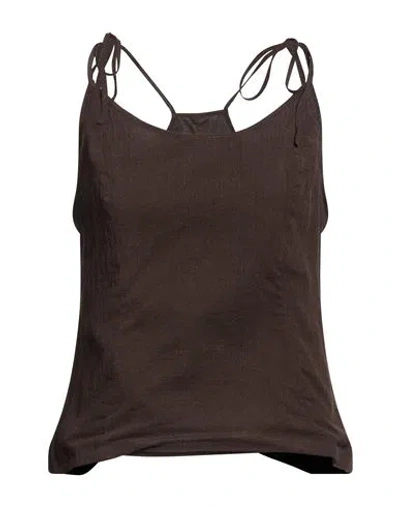 Our Legacy Woman Top Chocolate Brown Size 8 Cotton