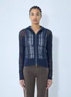 Our Legacy Women Compact Hooded Cardigan In Blue