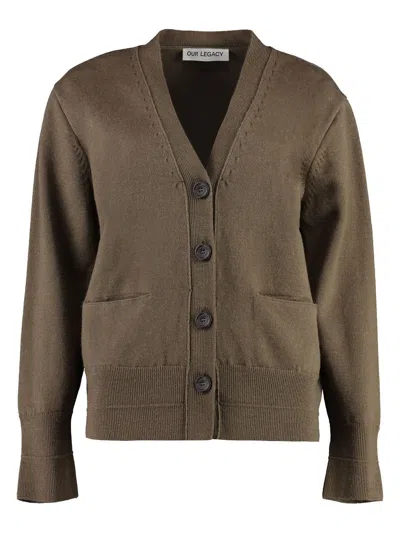 OUR LEGACY WOMEN'S COMPRESSED MERINO WOOL CARDIGAN