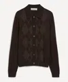 Our Legacy Mens Pub Argyle Evening Diamond-stitch Wool Polo Shirt In Brown