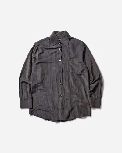 Our Legacy Women S Sincere Shirt Charcoal Bordeaux In Black