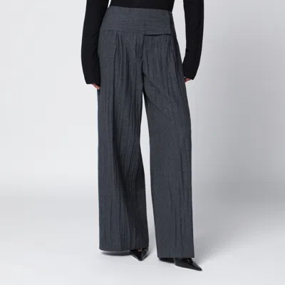 Our Legacy Women's Wool-blend Pleated Trousers In Green