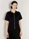 Our Legacy Short-sleeved Zipped Drawstring Hoodie In Black