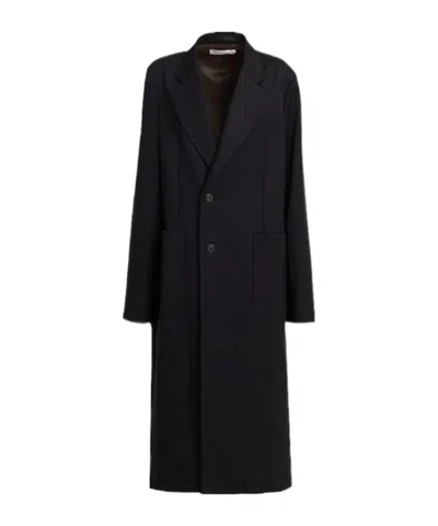 Our Legacy Wool Blend Overcoat In Black